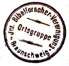 Stempel - Internationale Bibelforscher - Vereinigung Ortsgruppe Braunschweig 