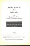 Volz, Hans: Aus der Werkstatt der Lutherbibel; Stuttgart: Privileg. Wrtt. Bibelanstalt; o.J. 24 S.