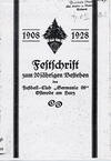 1908 - 1928 Festschrift zum 20jhrigen Bestehen des Fuball-Club